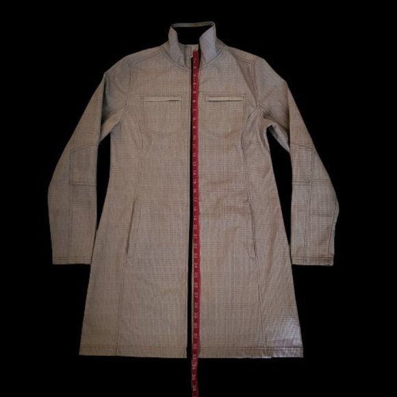 Mondetta Womens Full Zip Front Fleece Lined Plaid Trench Rain Coat Jacket Medium - Picture 11 of 15